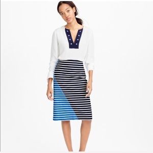 J Crew Colorblock Striped Skirt
